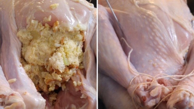 chicken stuffing and closing
